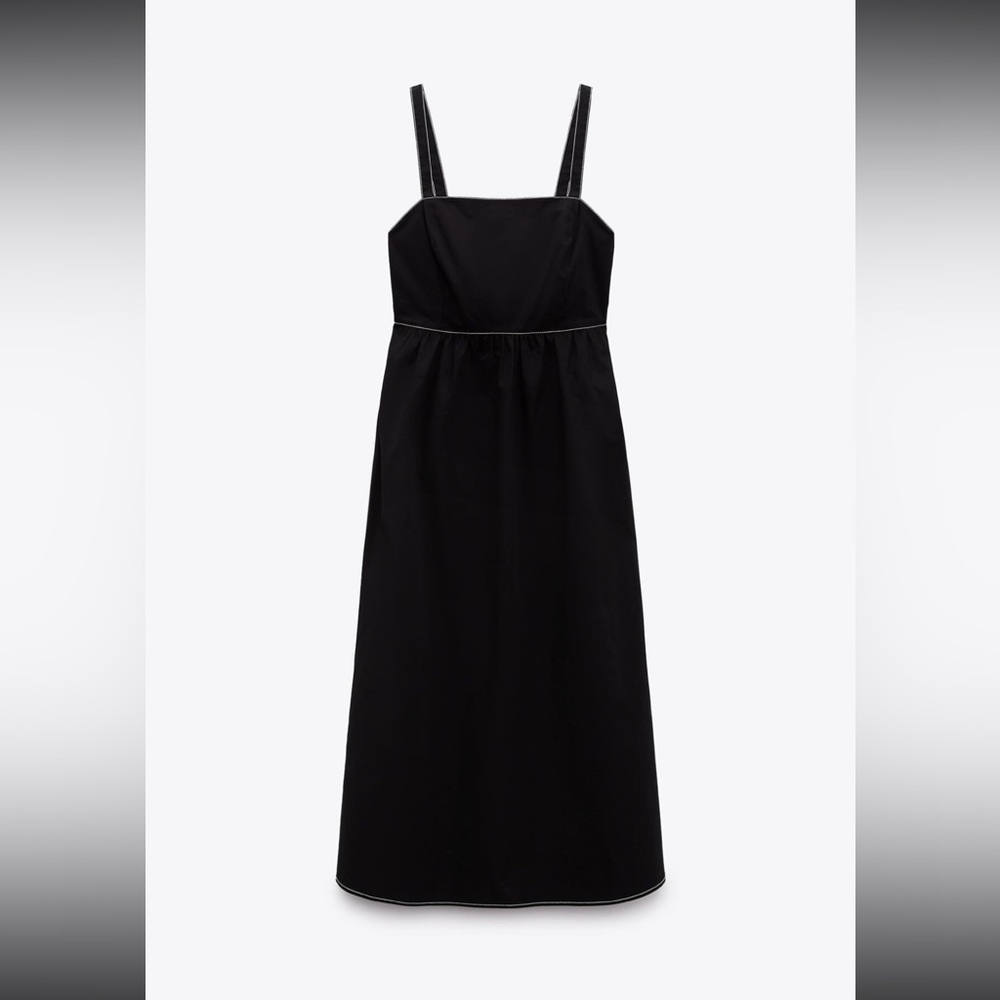 Contrasting midi dress Zara size M